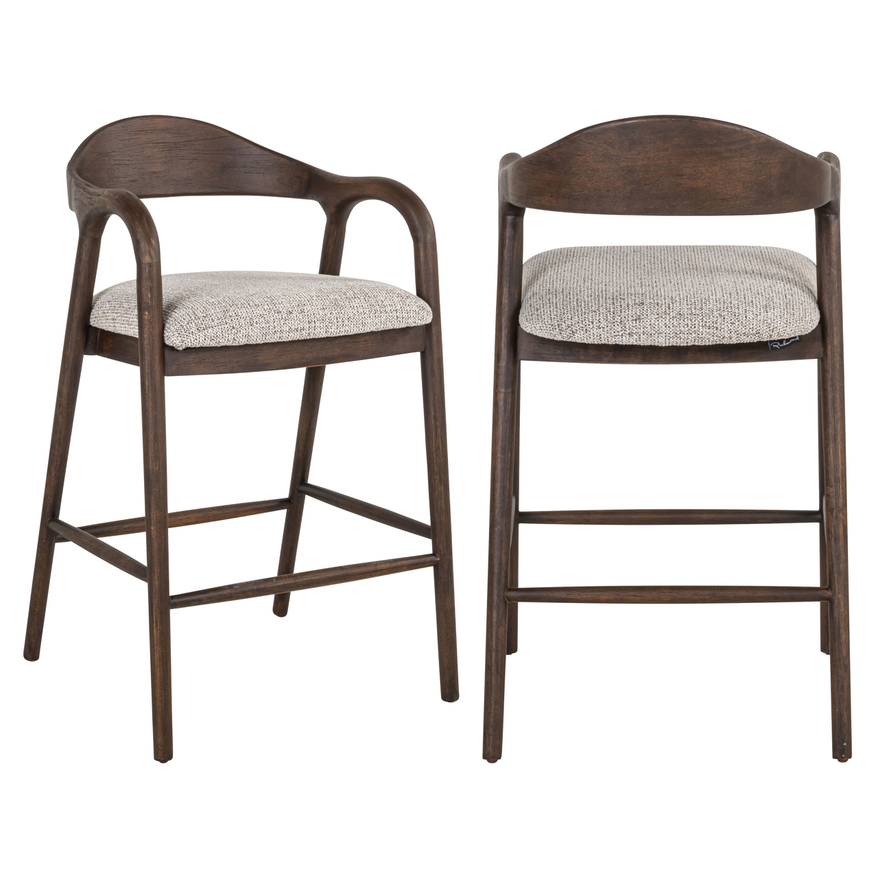 Barkruk Mihara - Zonder armleuning - Mocca - Stof - Richmond Interiors