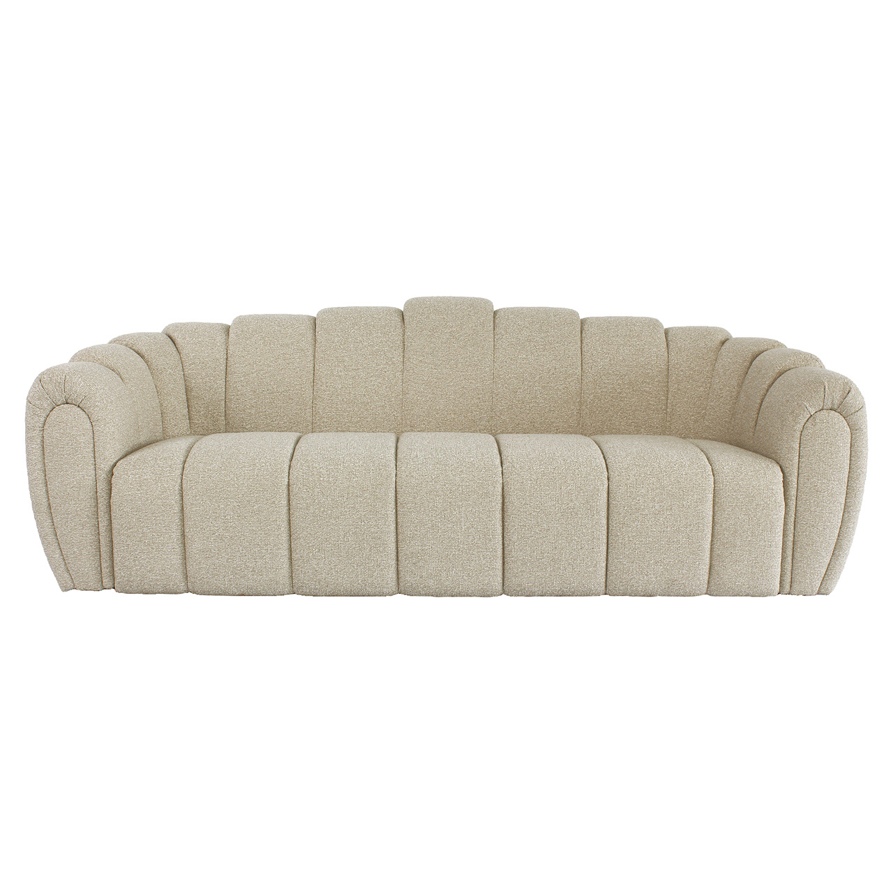 Bank Croissant - Beige - Boucle - Richmond Interiors