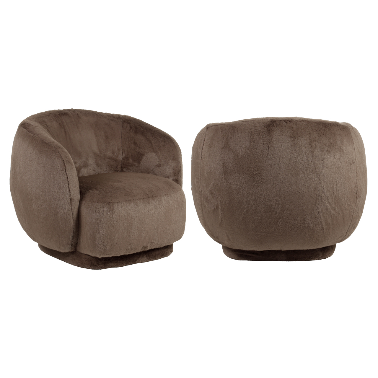 Fauteuil Negreslo - Zonder armleuning - Brown - Fluffy - Japandi - Richmond Interiors