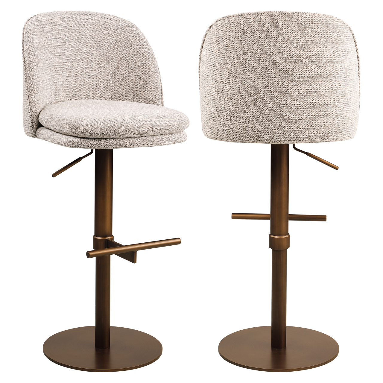 Barkruk Vesper - Zonder armleuning - Mocca - Stof - Richmond Interiors