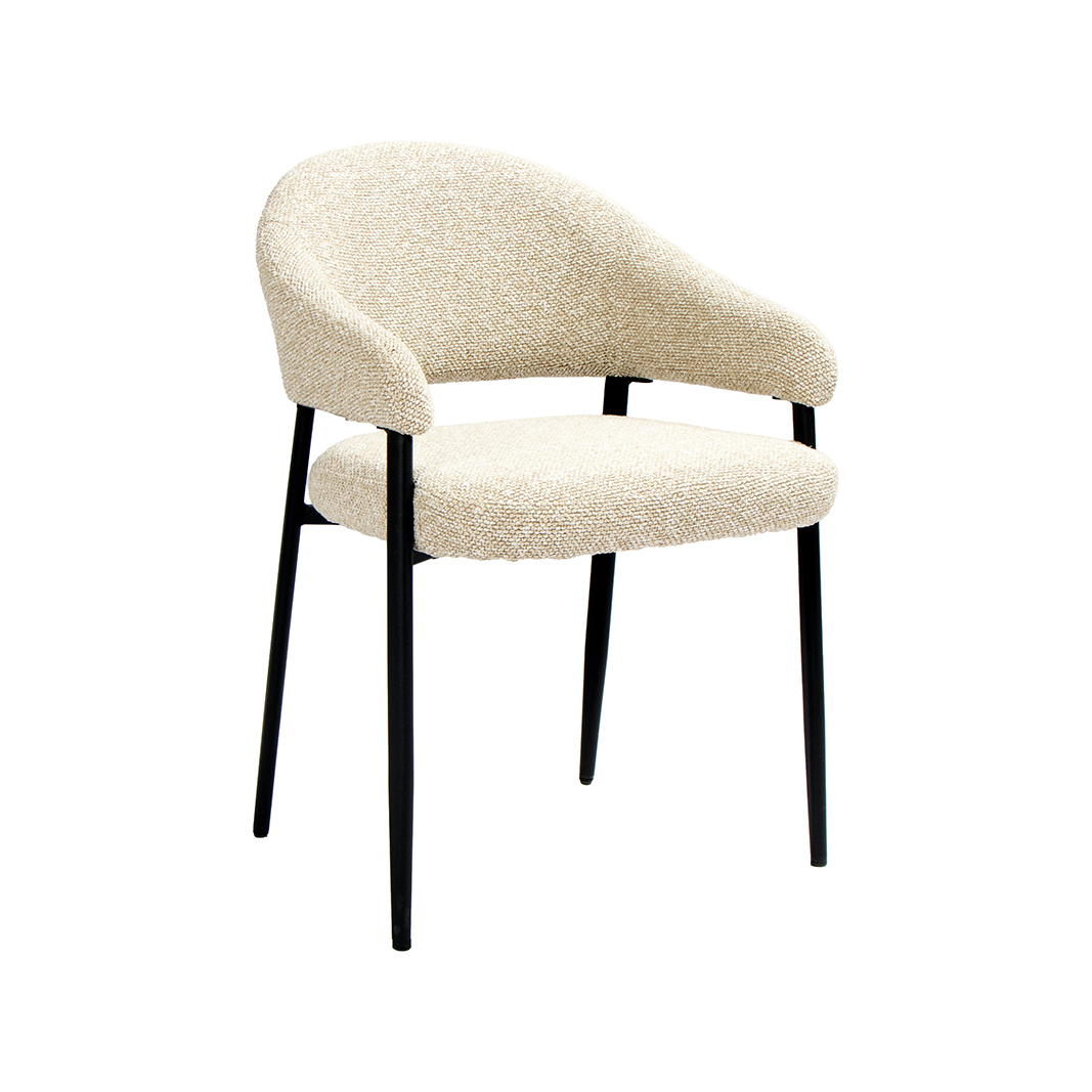 Eetkamerstoel Sora - Naturel - Royal Boucle - LABEL51