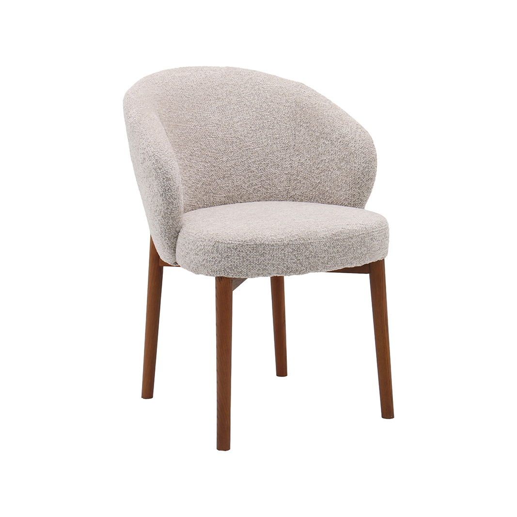 Eetkamerstoel Sakiko - Beige - Geweven - LABEL51