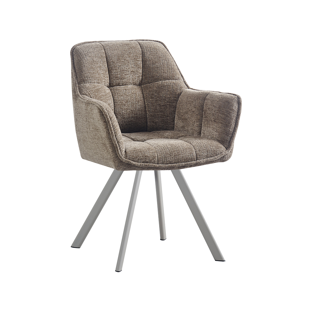 Eetkamerstoel Riley - Taupe - Geweven - LABEL51