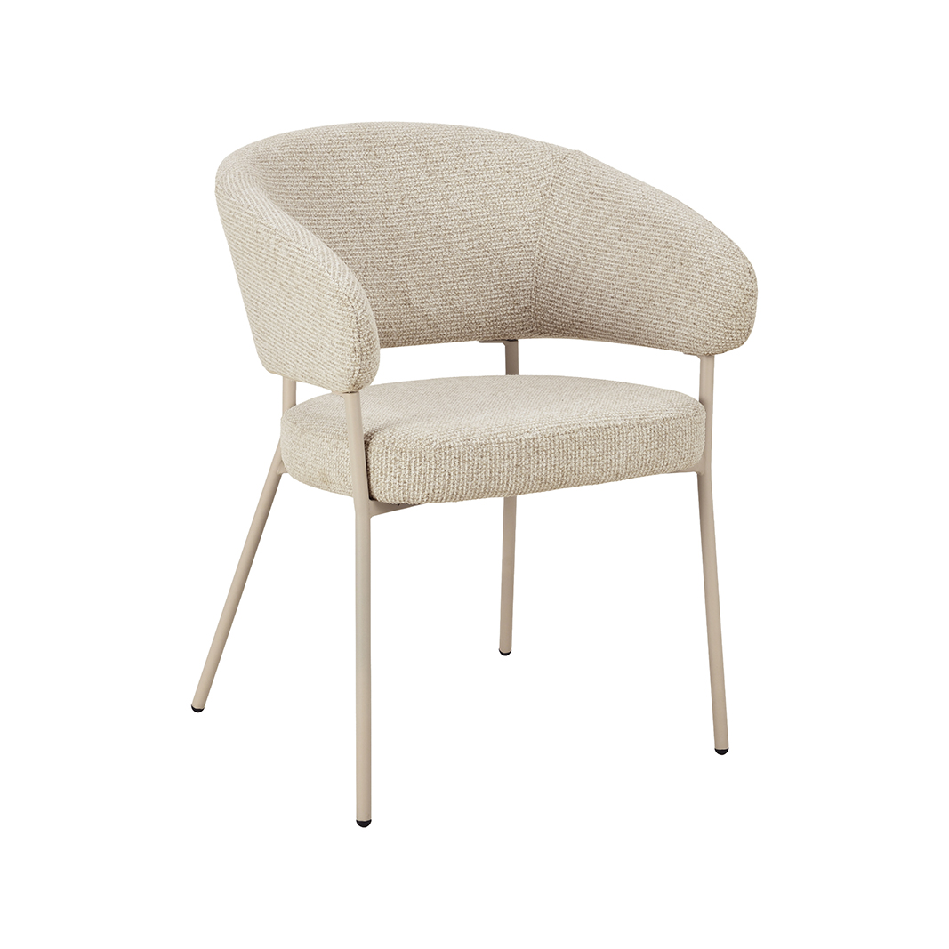 Eetkamerstoel Takumi - Beige - Geweven - LABEL51
