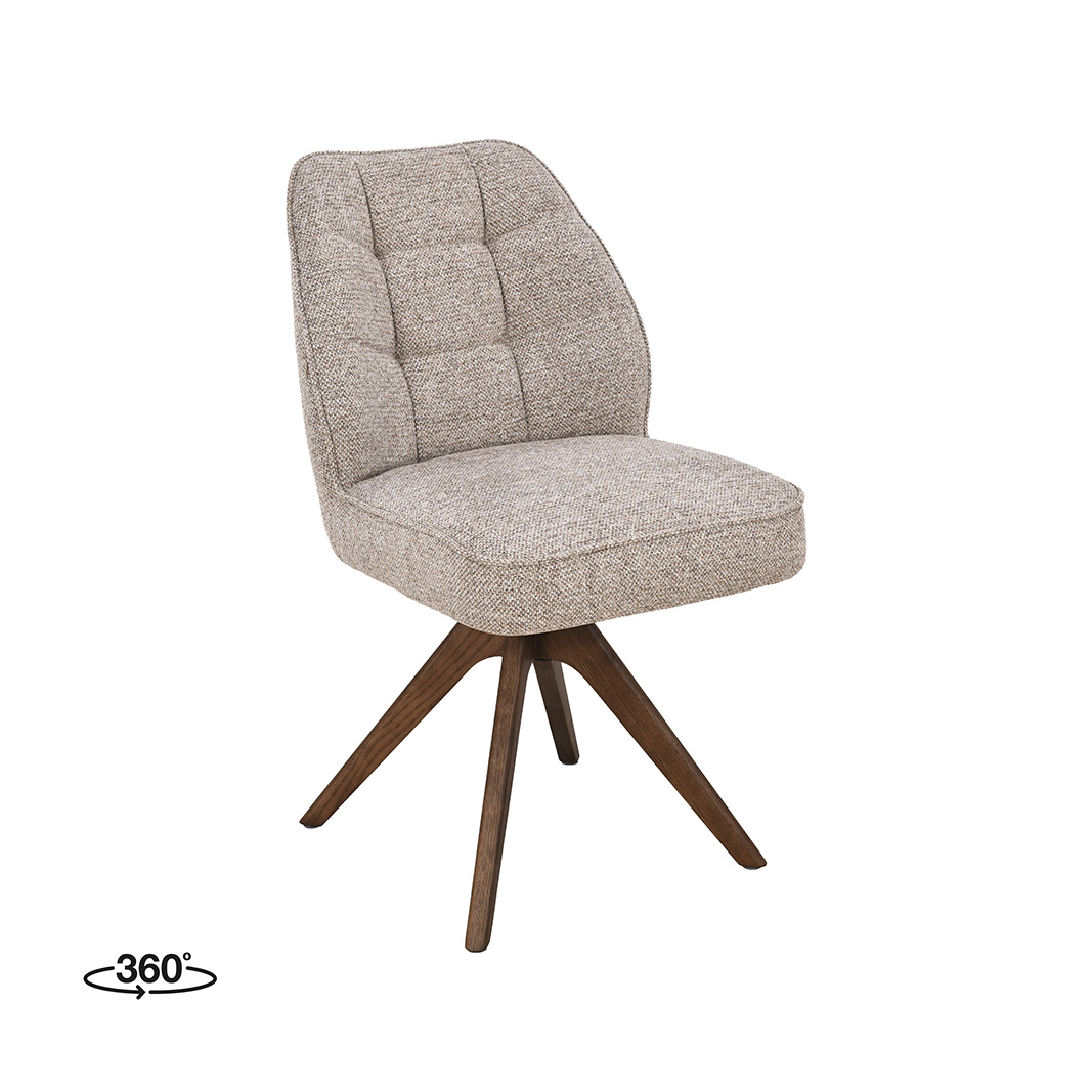 Eetkamerstoel Yuto - Naturel - Geweven - LABEL51