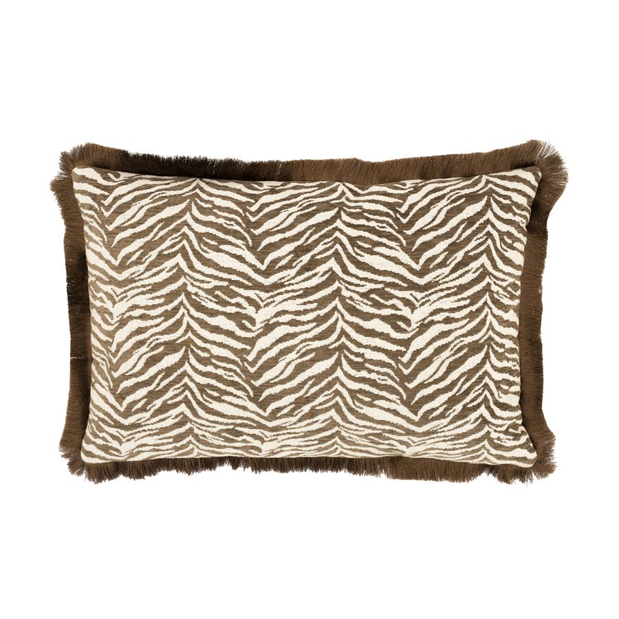 Sierkussen Tigra - Bruin - 100% polyester - By Boo