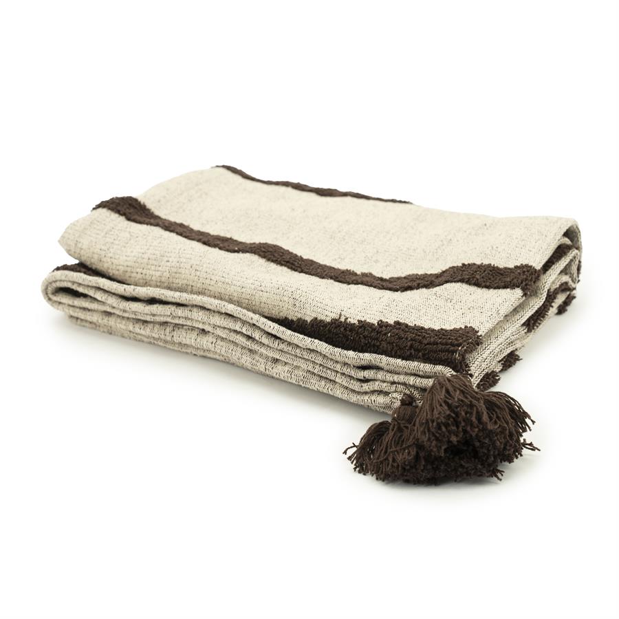 Decoratie Majani - Bruin - 95% katoen 5% polyester - By Boo