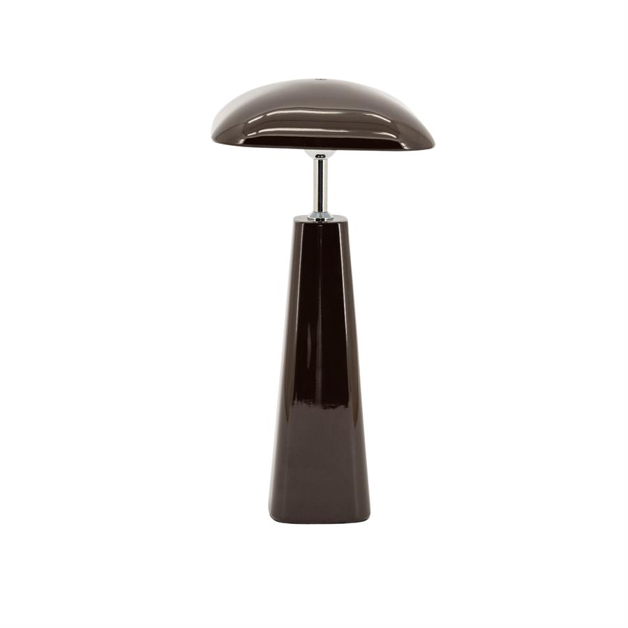 Tafellamp Quadra - Bruin - - 16,5x16,5x36 cm - By Boo