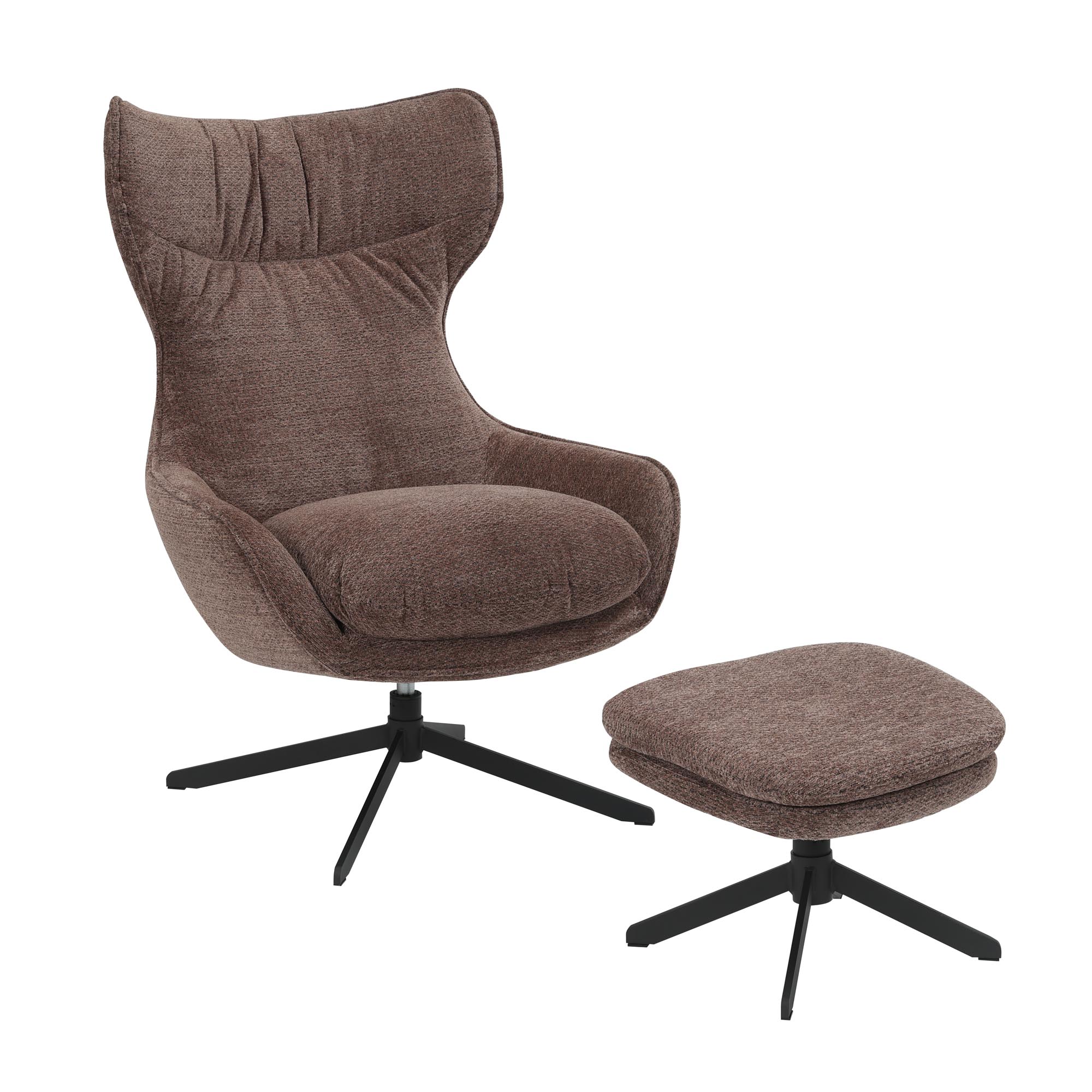 Fauteuil Olivia - Zonder armleuning - Paars - Geweven - Japandi - Starfurn