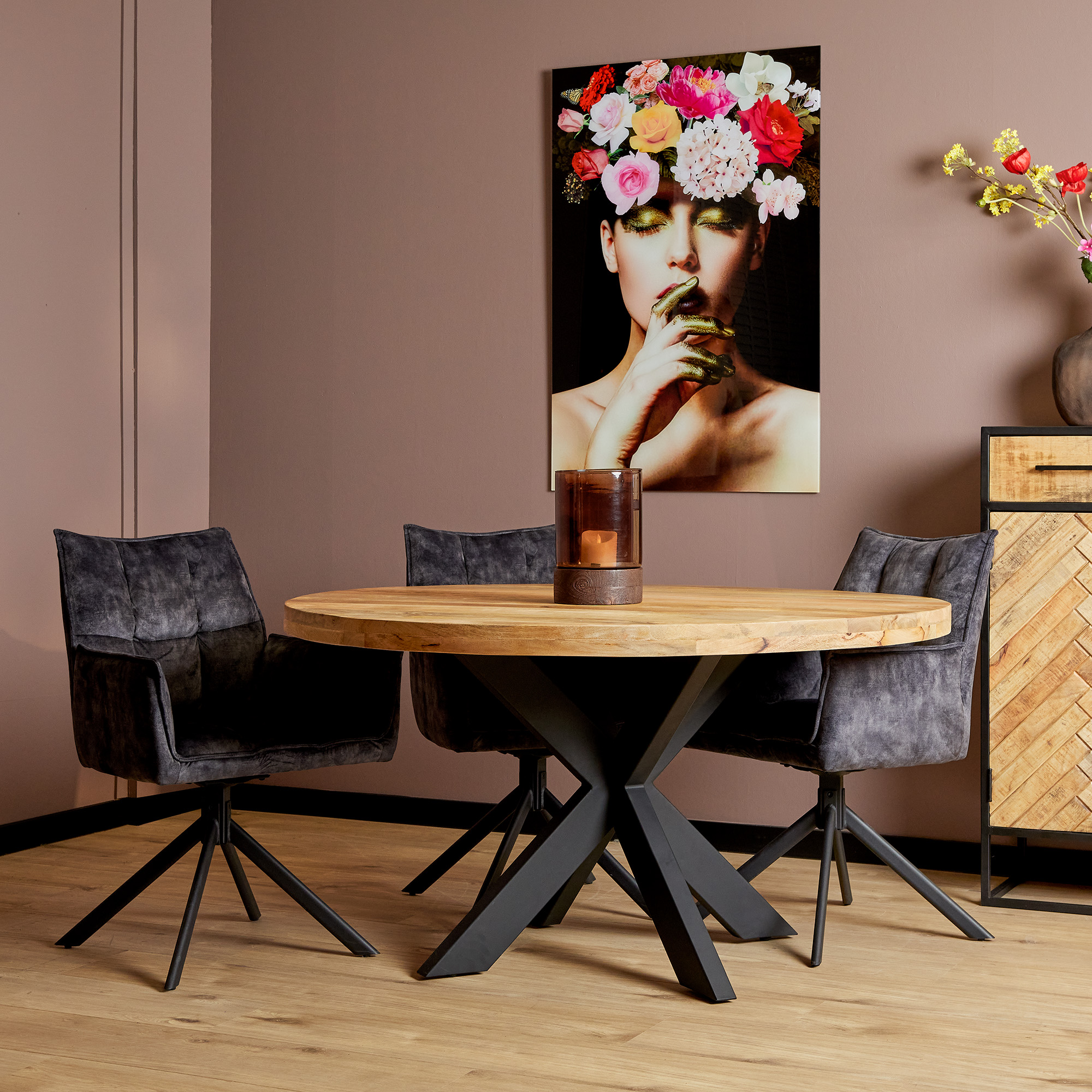 Eetkamertafel Denver - Naturel - - Starfurn