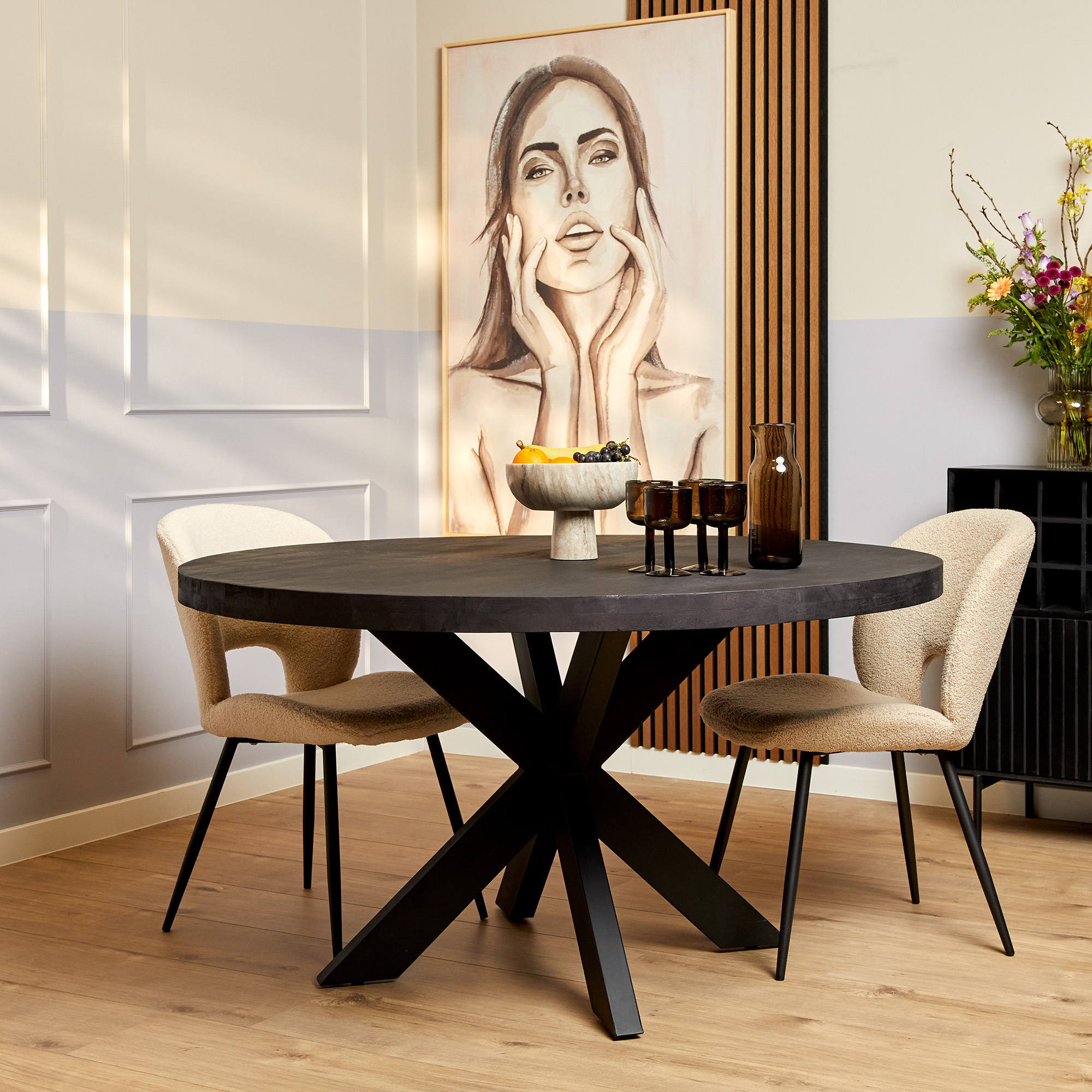 Eetkamertafel Denver - Zwart - - Starfurn