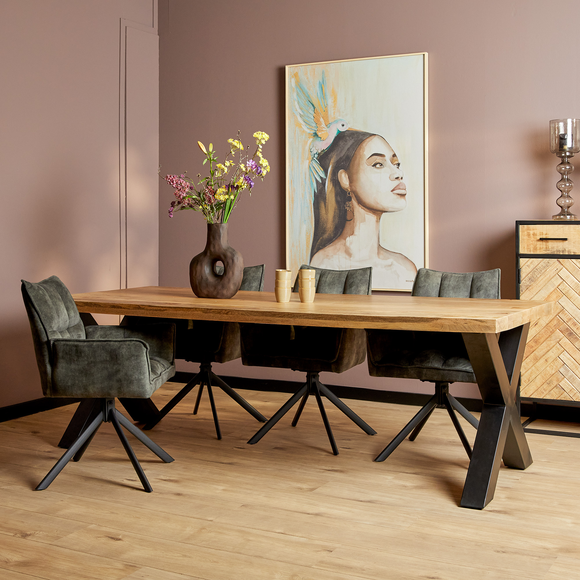 Eetkamertafel Denver - Naturel - - Starfurn