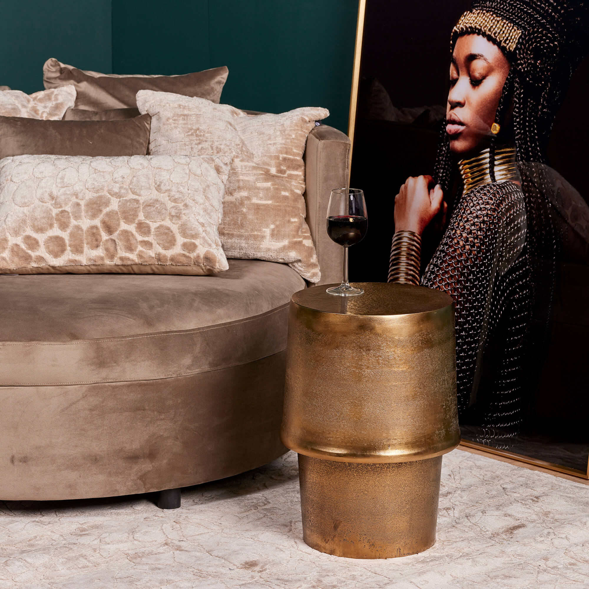 Bijzettafel Glamor - Goud - - Starfurn