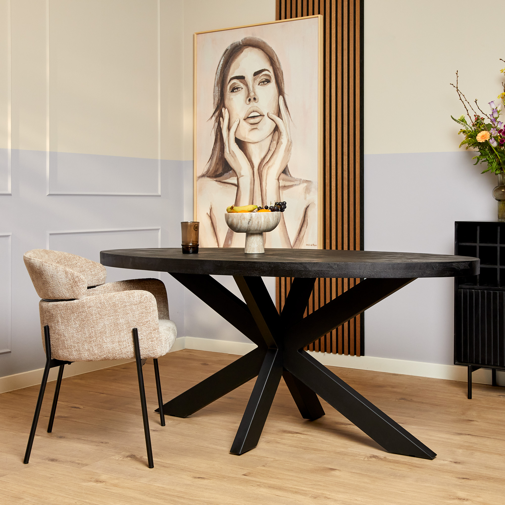 Eetkamertafel Denver - Zwart - - Starfurn
