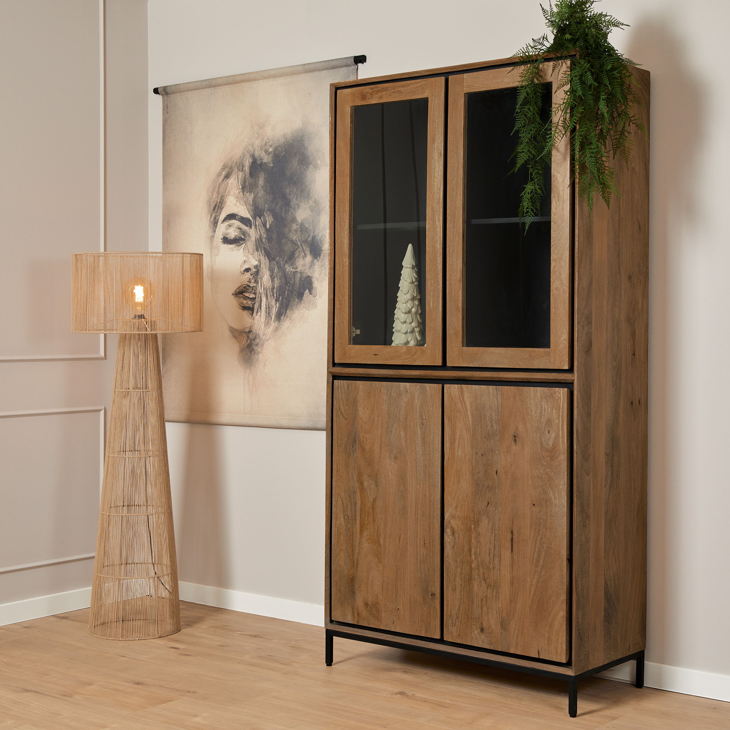 Vitrinekasten RichWood - Naturel - - Starfurn