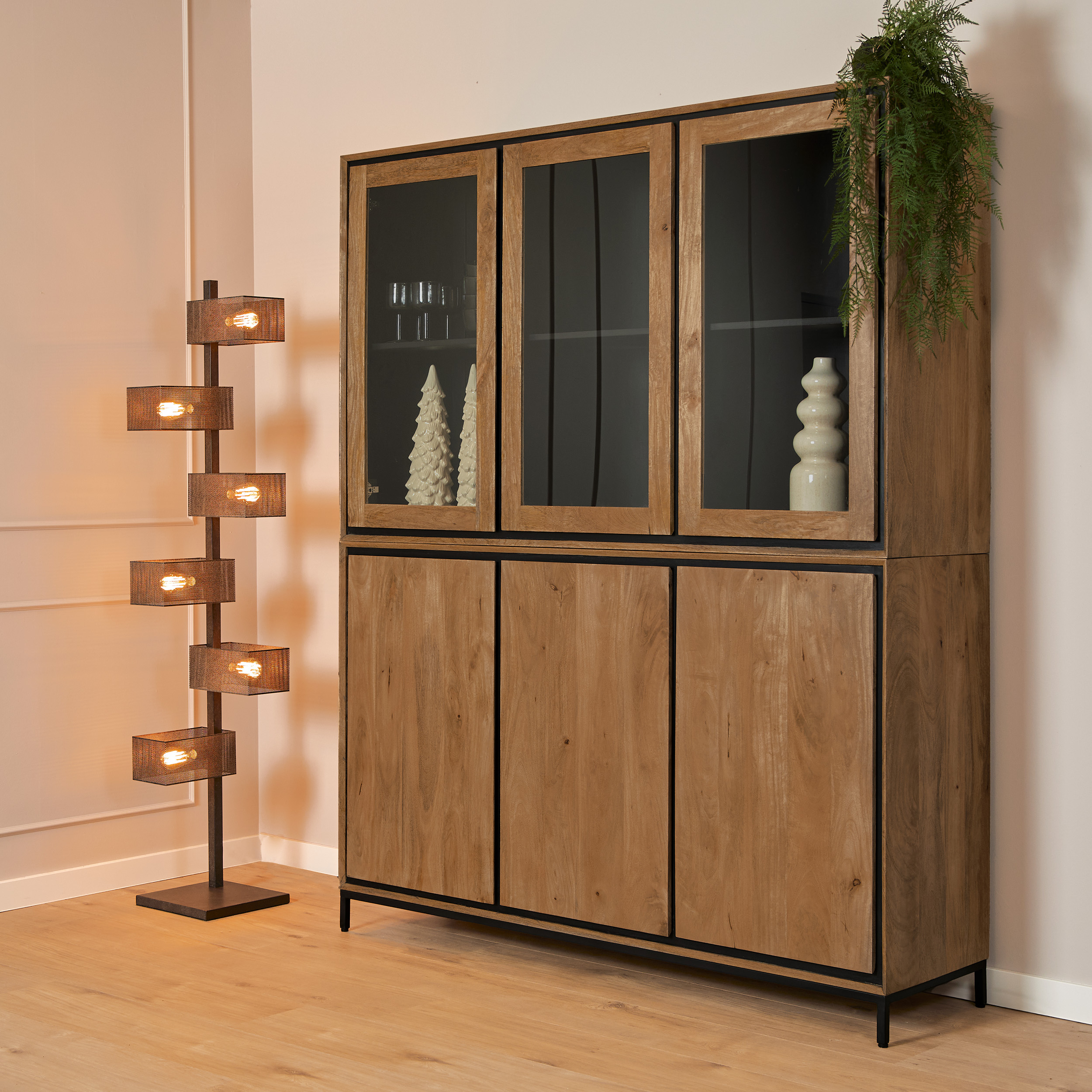 Vitrinekasten RichWood - Naturel - - Starfurn