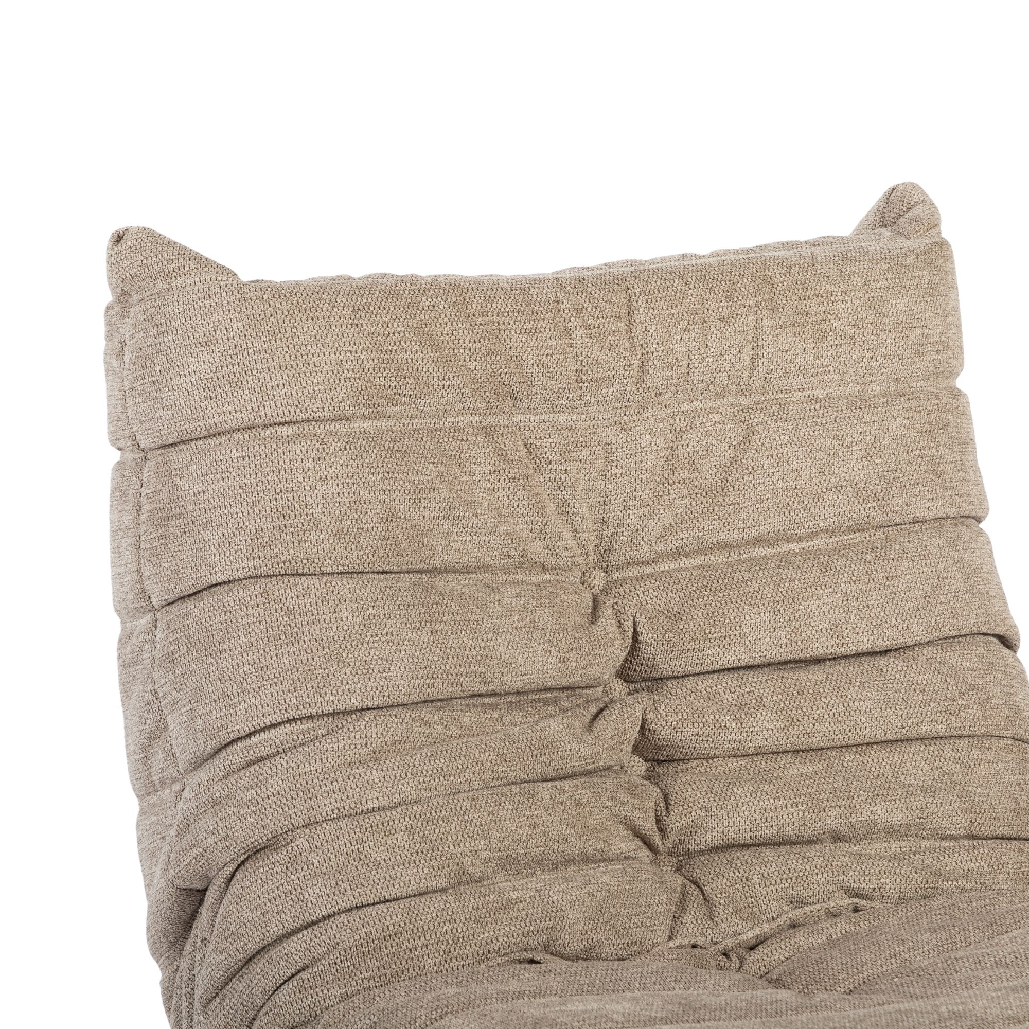 Fauteuil Zen - Relaxfauteuil - Zonder armleuning - Taupe - Fluffy - Japandi - Starfurn