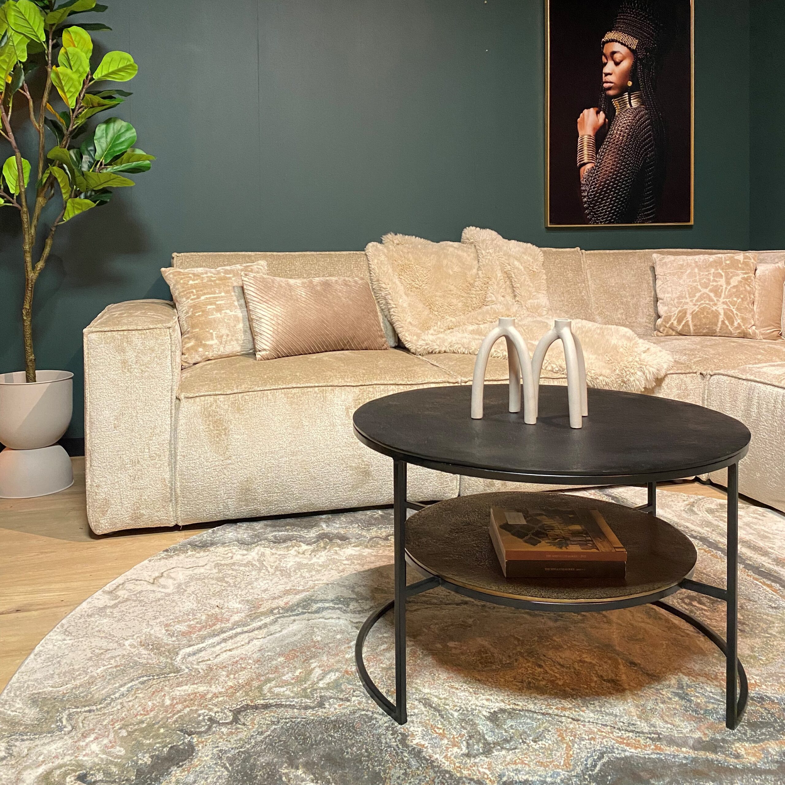 Salontafel Lecia - Goud | Zwart - - Starfurn