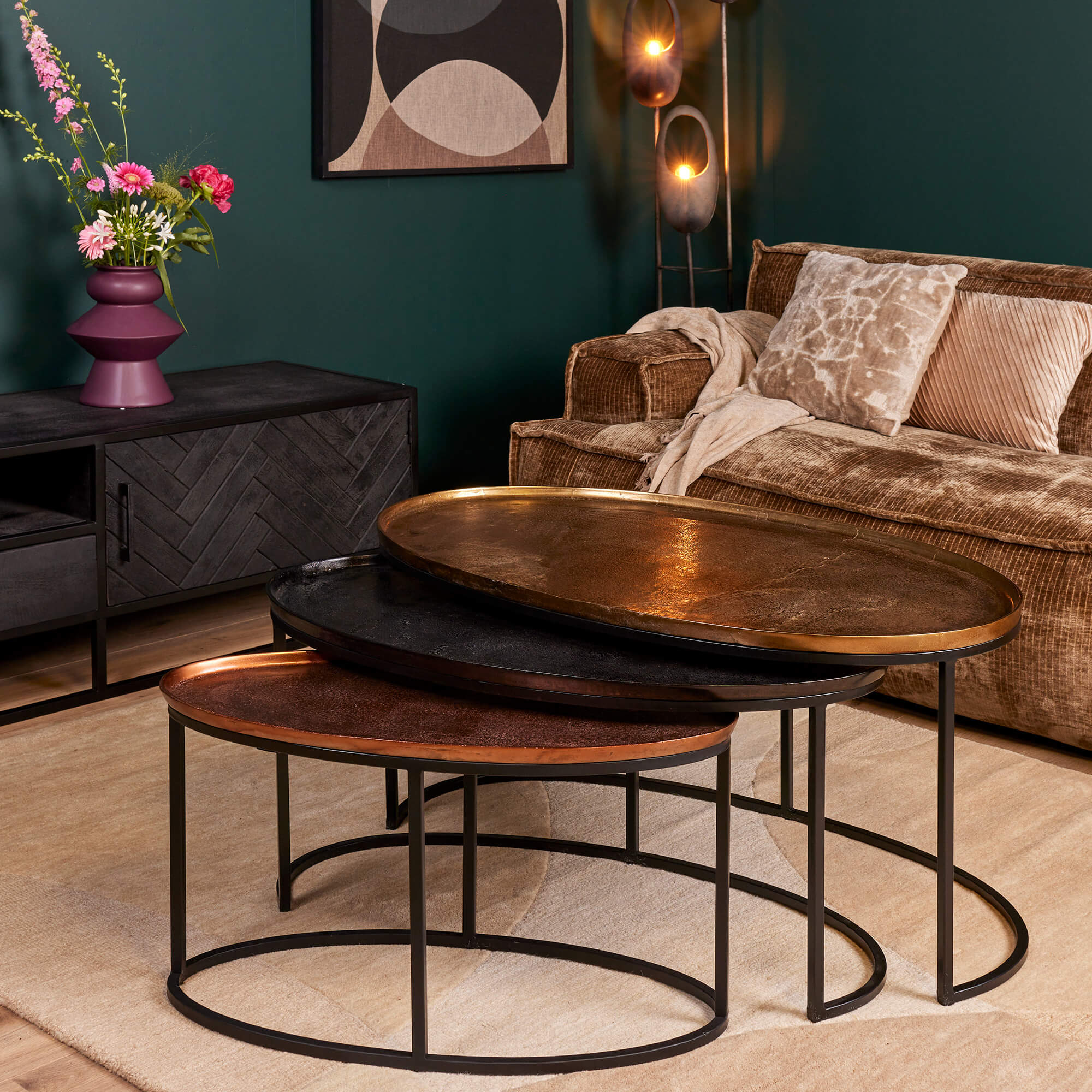 Salontafel Raley - Brons | Zwart - - Starfurn