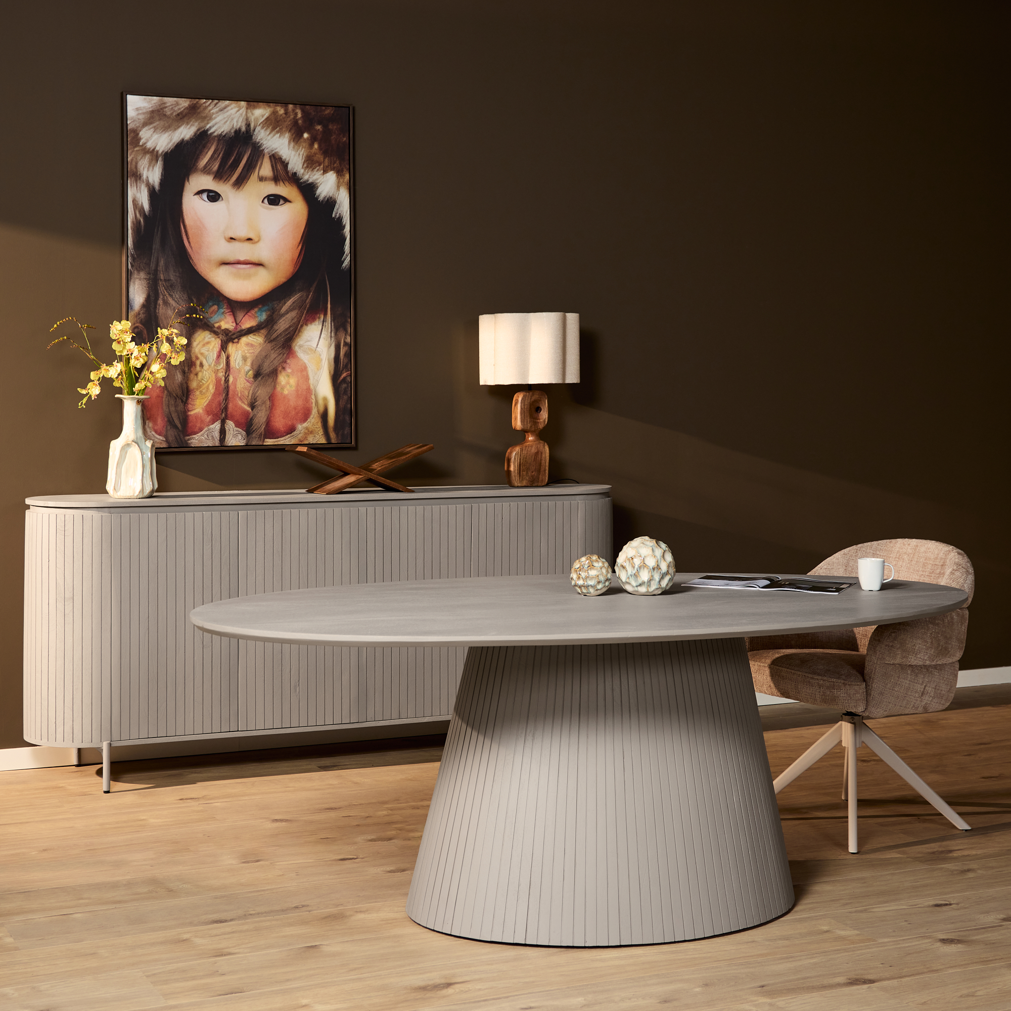 Eetkamertafel Solana - Taupe - - Starfurn
