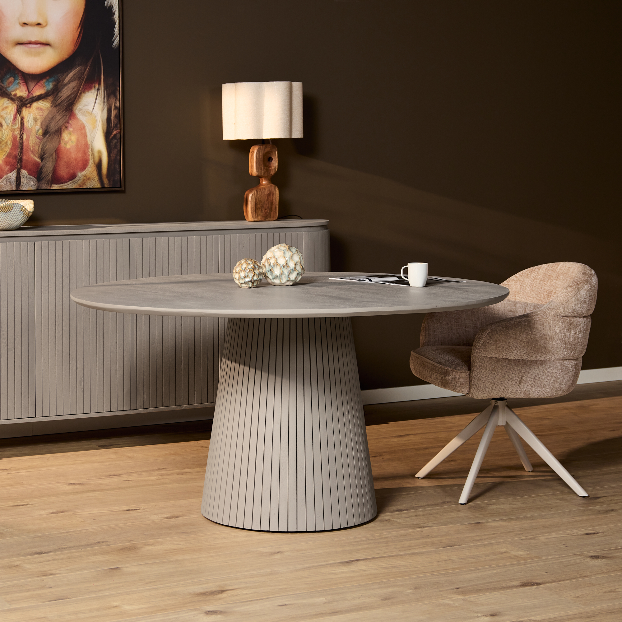 Eetkamertafel Solana - Taupe - - Starfurn