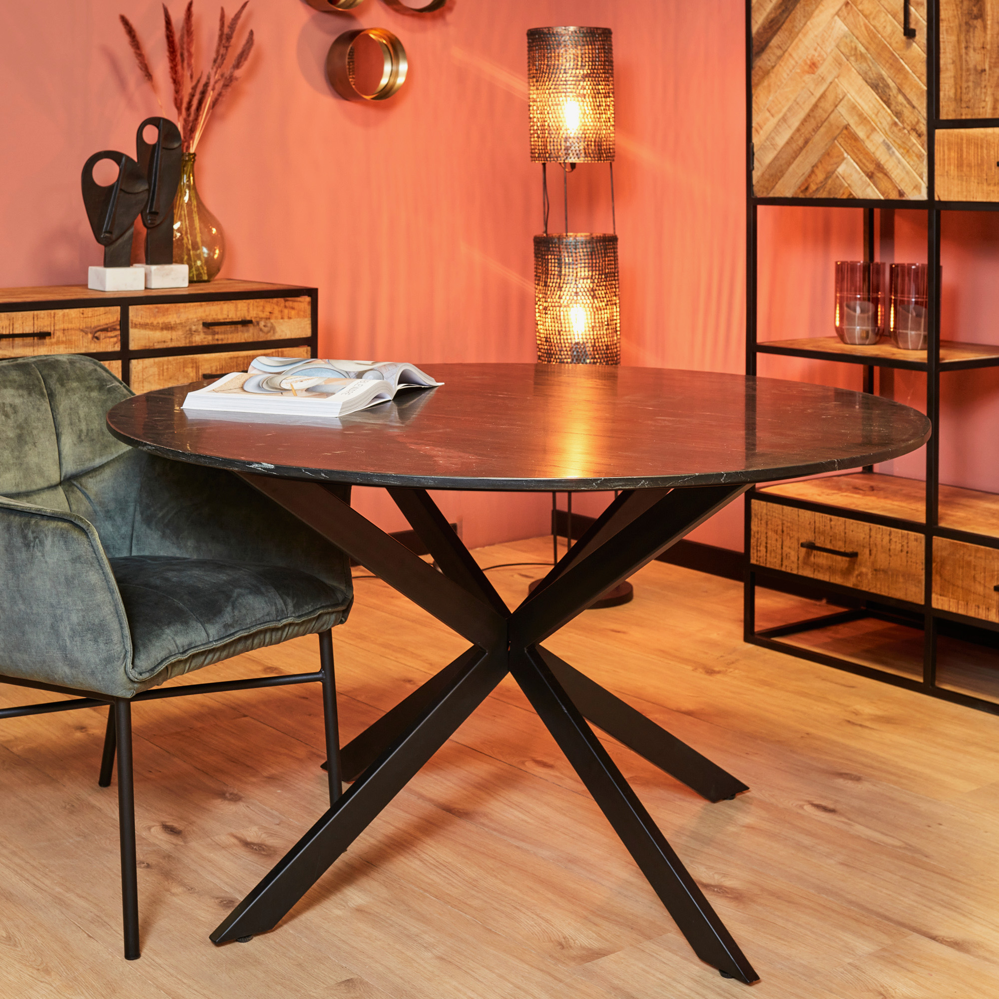 Eetkamertafel Lynn - Zwart - - Starfurn