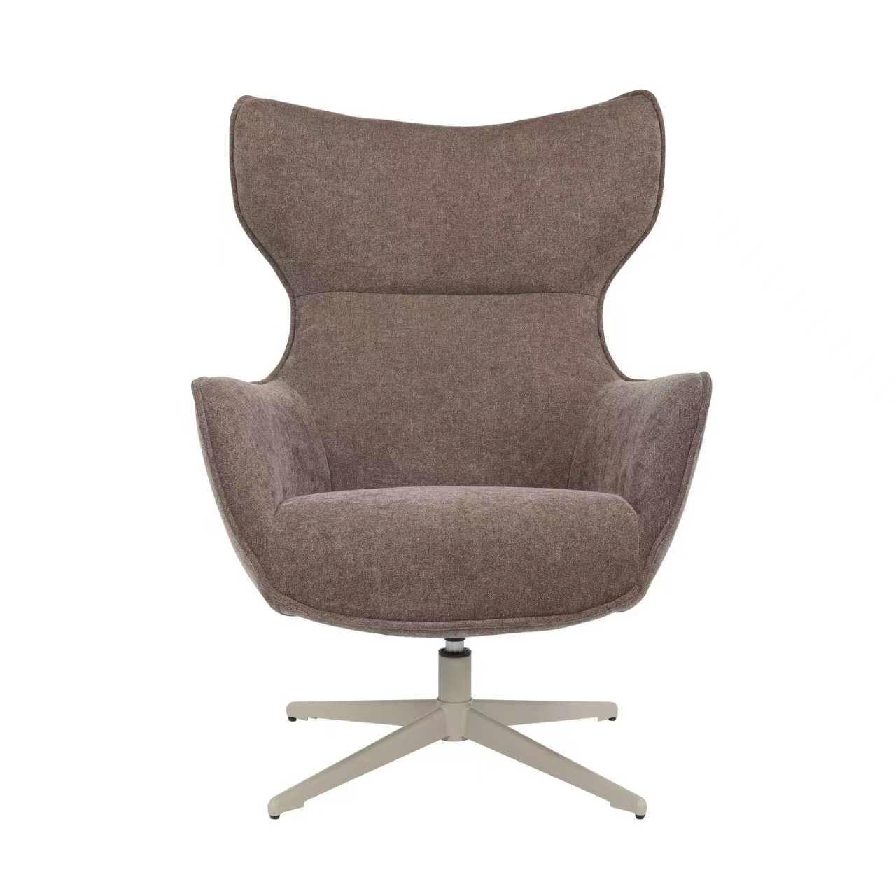 Fauteuil Julia - Zonder armleuning - Bruin - Geweven - Japandi - Starfurn