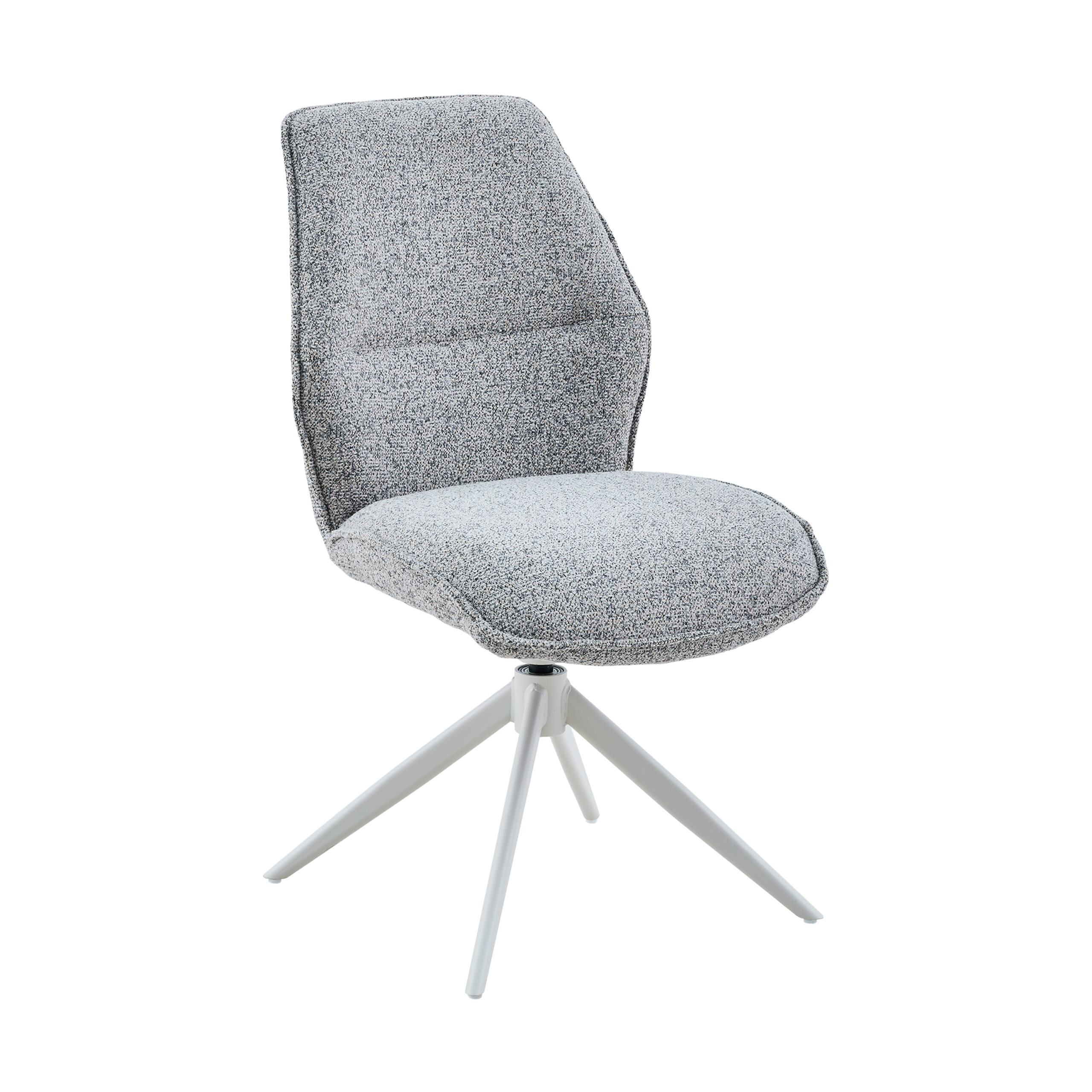 Eetkamerstoel Hera - Zonder armleuning - Grijs - Chenille - Starfurn