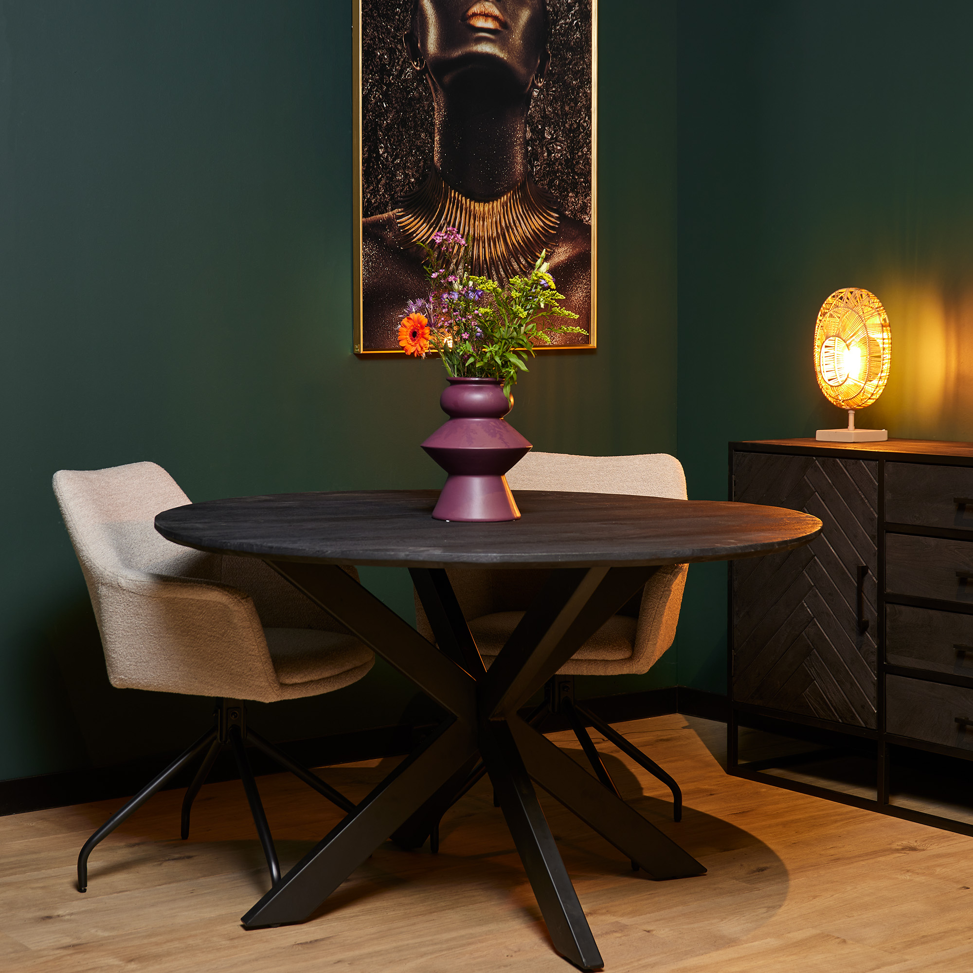 Eetkamertafel New York - Zwart - - Starfurn