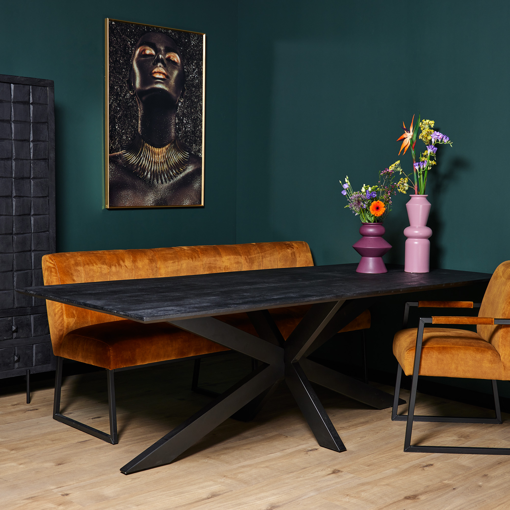 Eetkamertafel New York - Zwart - - Starfurn