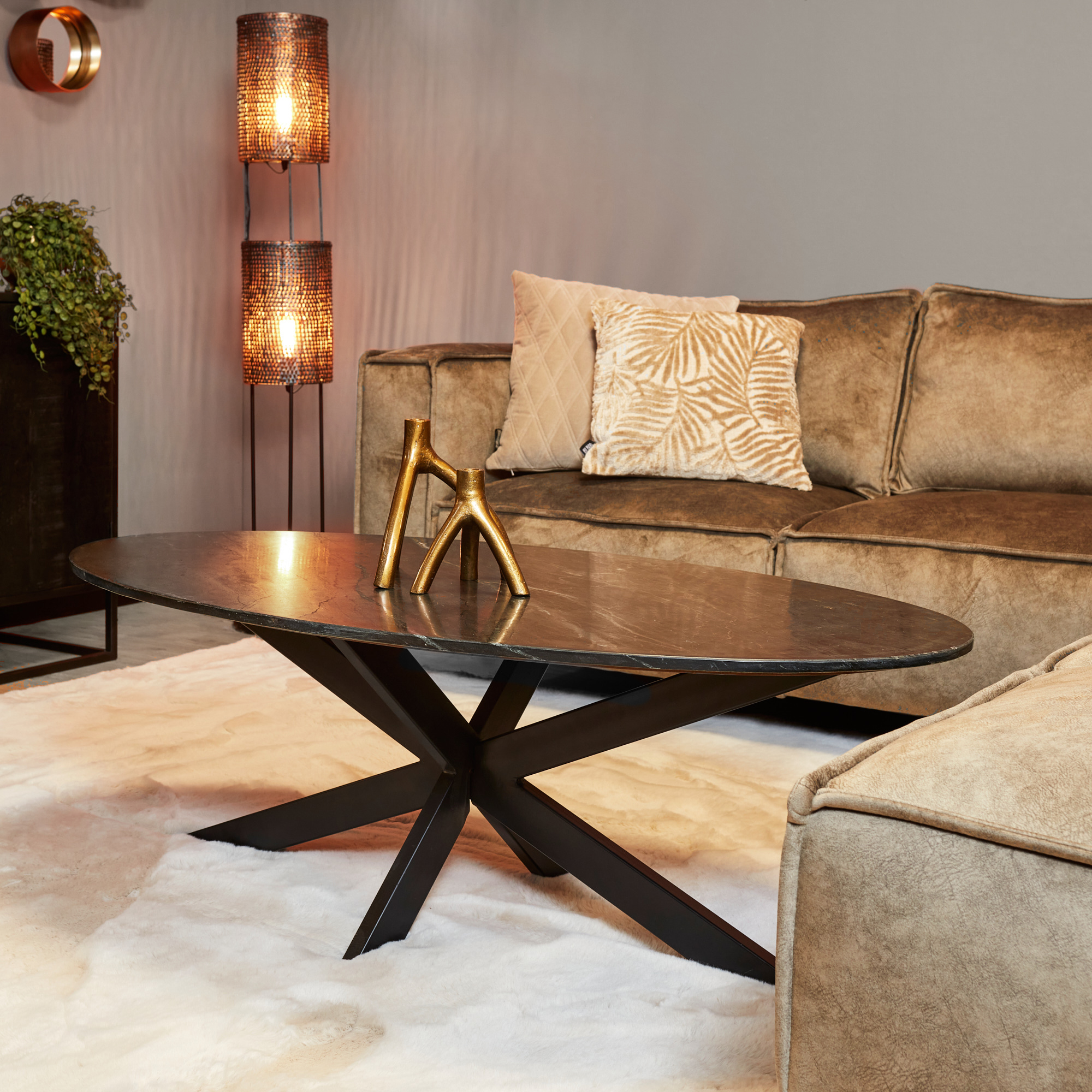 Salontafel Faye - 130x70x46 - Zwart - - Starfurn