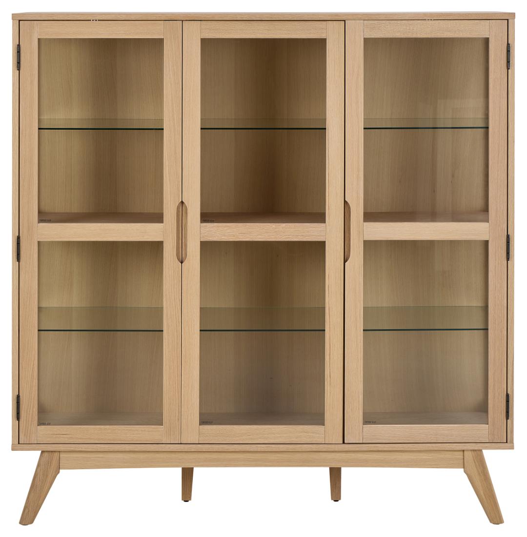 Vitrinekasten Mary - Wit Eiken - Fineer - DOK 2 Essentials