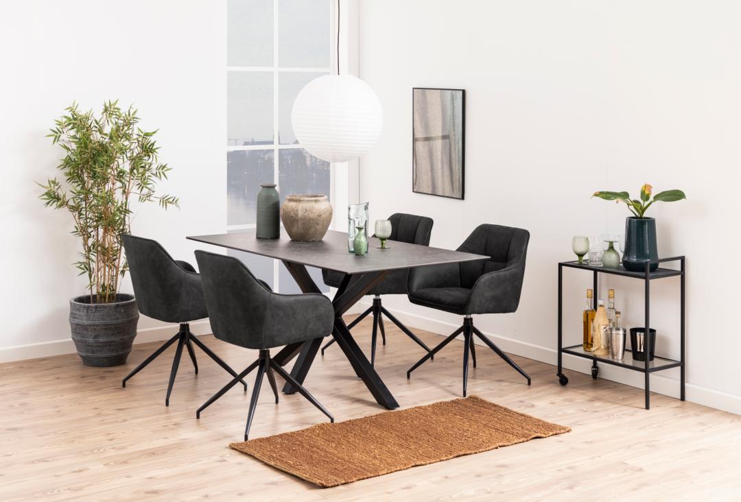 Eetkamertafel Hally - Zwart - Keramiek - DOK 2 Essentials