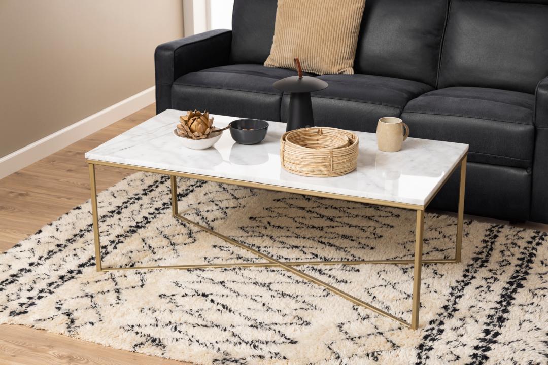 Salontafel Ellis - Wit - Marble - DOK 2 Essentials