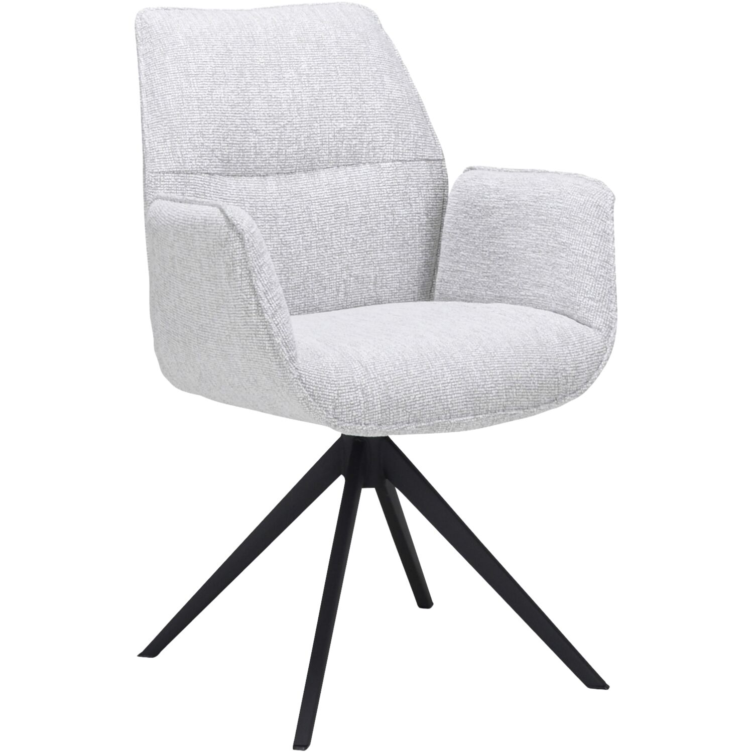 Eetkamerstoel Evan armstoel - Zonder armleuning - Lightgrey - 2647 - Profijt Meubel