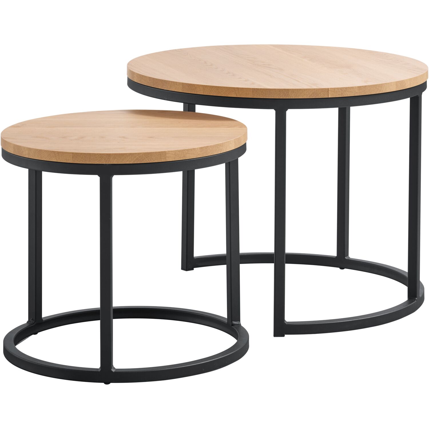 Salontafel Budrio bijzet-/salontafel - Bruin - Naturel Royal Boucle | Zwart Metaal - Profijt Meubel