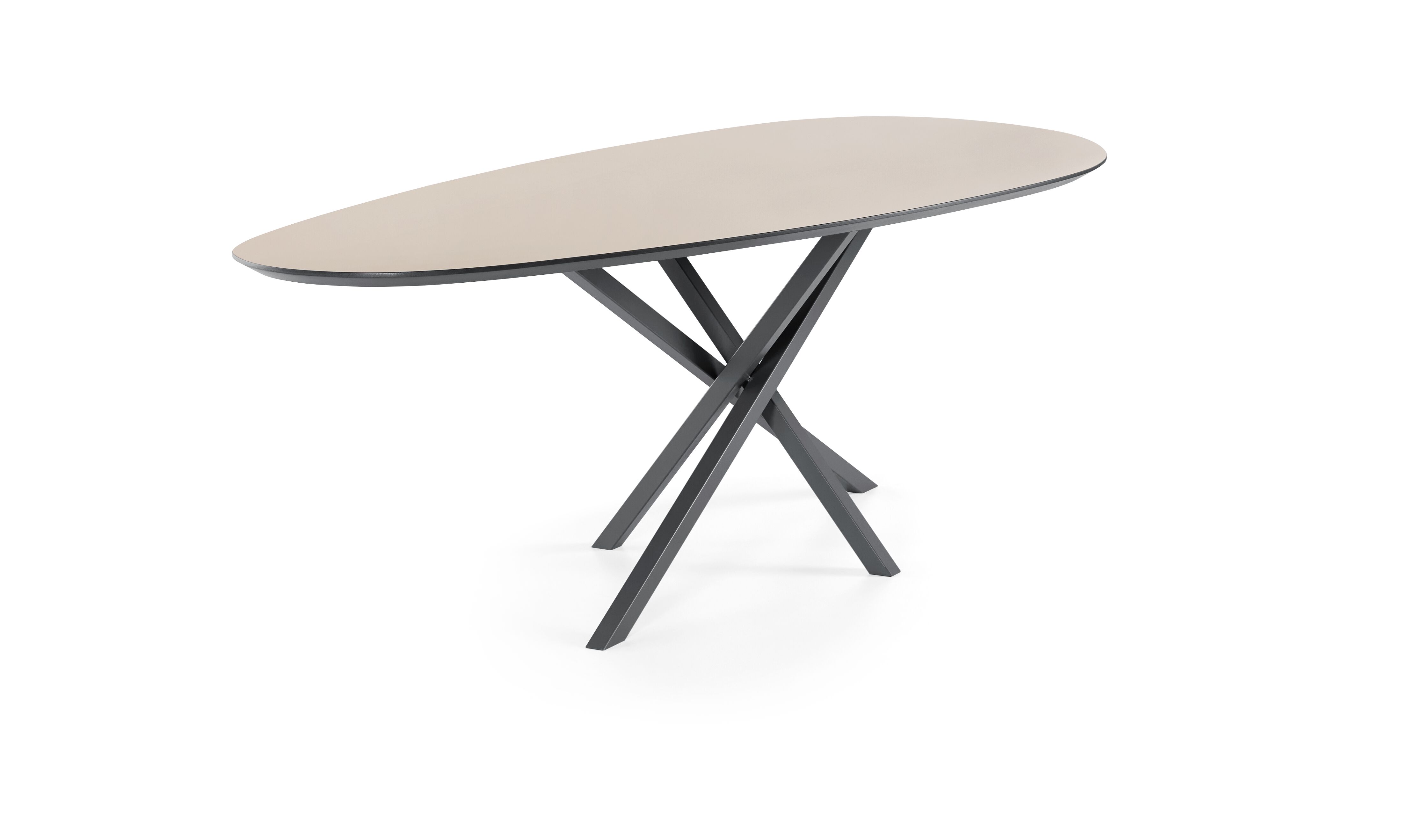 Eetkamertafel Montavilla tafelserie - Beige - Nature Smooth Mango Wood | Black Metal - Baenks