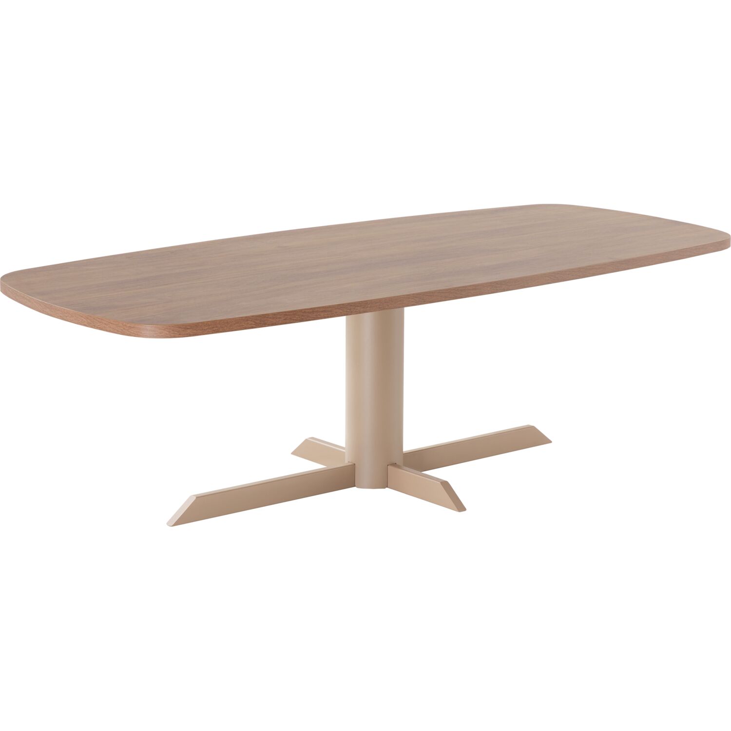 Salontafel Tafelconcept - Brushed Walnut - Naturel Royal Boucle | Zwart Metaal - Profijt Meubel