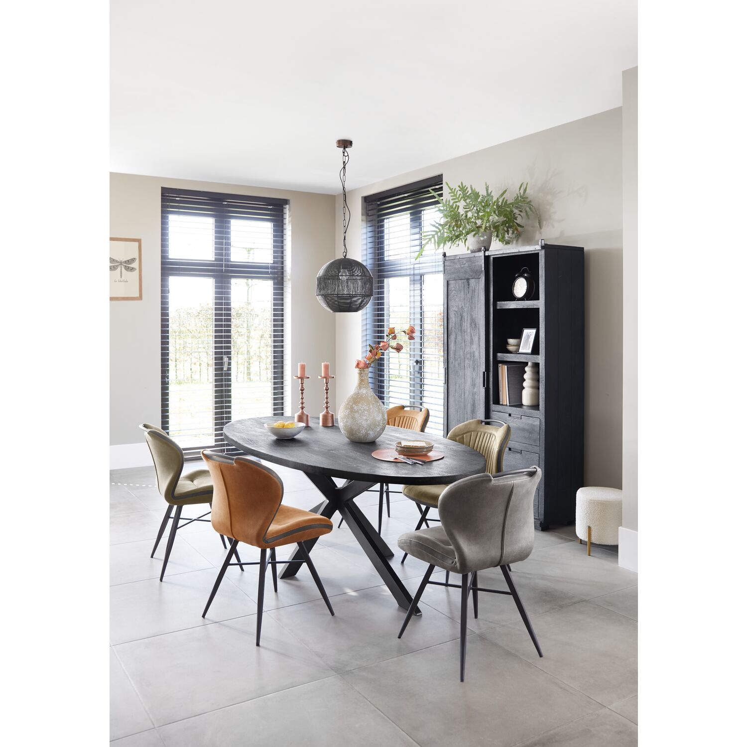 Eetkamerstoel Mace eetstoel - Zonder armleuning - Cognac - 2647 - Profijt Meubel