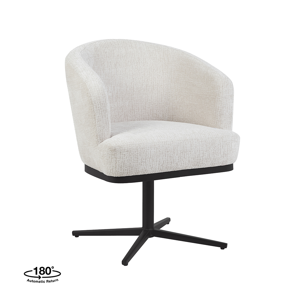 Eetkamerstoel Cannes - Zonder armleuning - Naturel Beige - Geweven - LABEL51