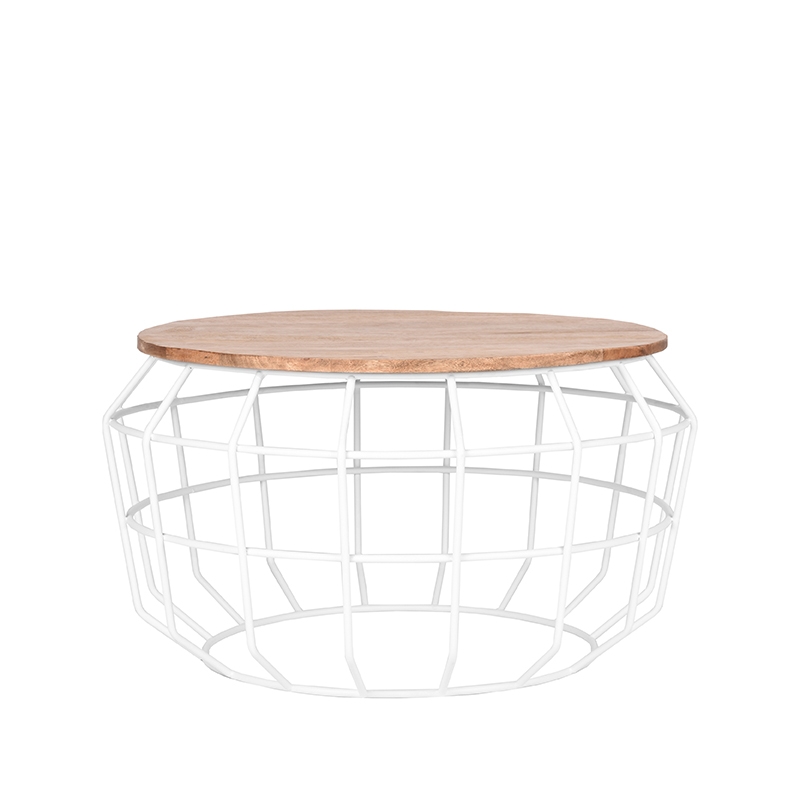 Salontafel Pixel - XL - Wit - Metaal - Industrieel - LABEL51