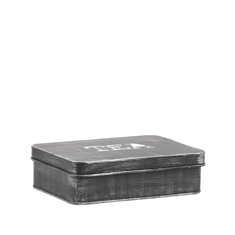 Accessoire Theedoos - Antiek Zwart - Metaal - Industrieel - LABEL51