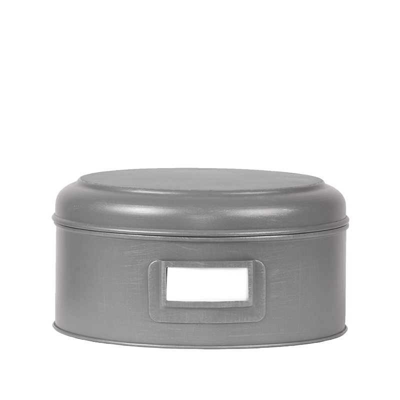 Opbergblik Opbergblik - Antiek Grijs - Metaal - Industrieel - LABEL51