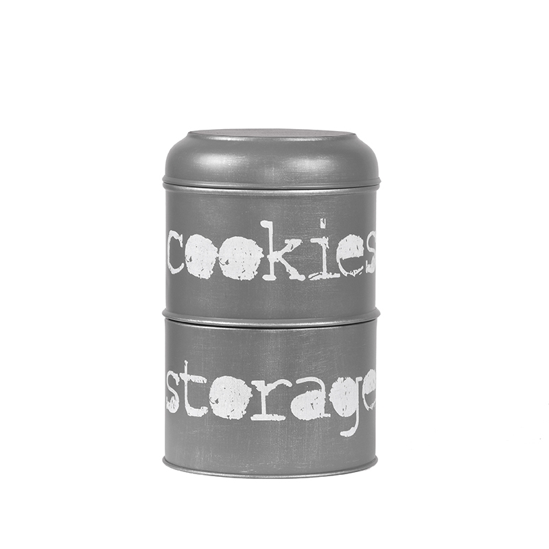 Opbergblik Opbergblik - Antiek Grijs - Metaal - Industrieel - LABEL51