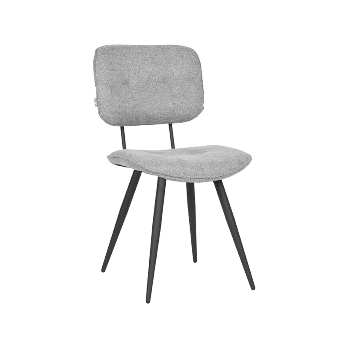 Eetkamerstoel Lux - Zonder armleuning - Zinc - Weave - Industrieel - LABEL51