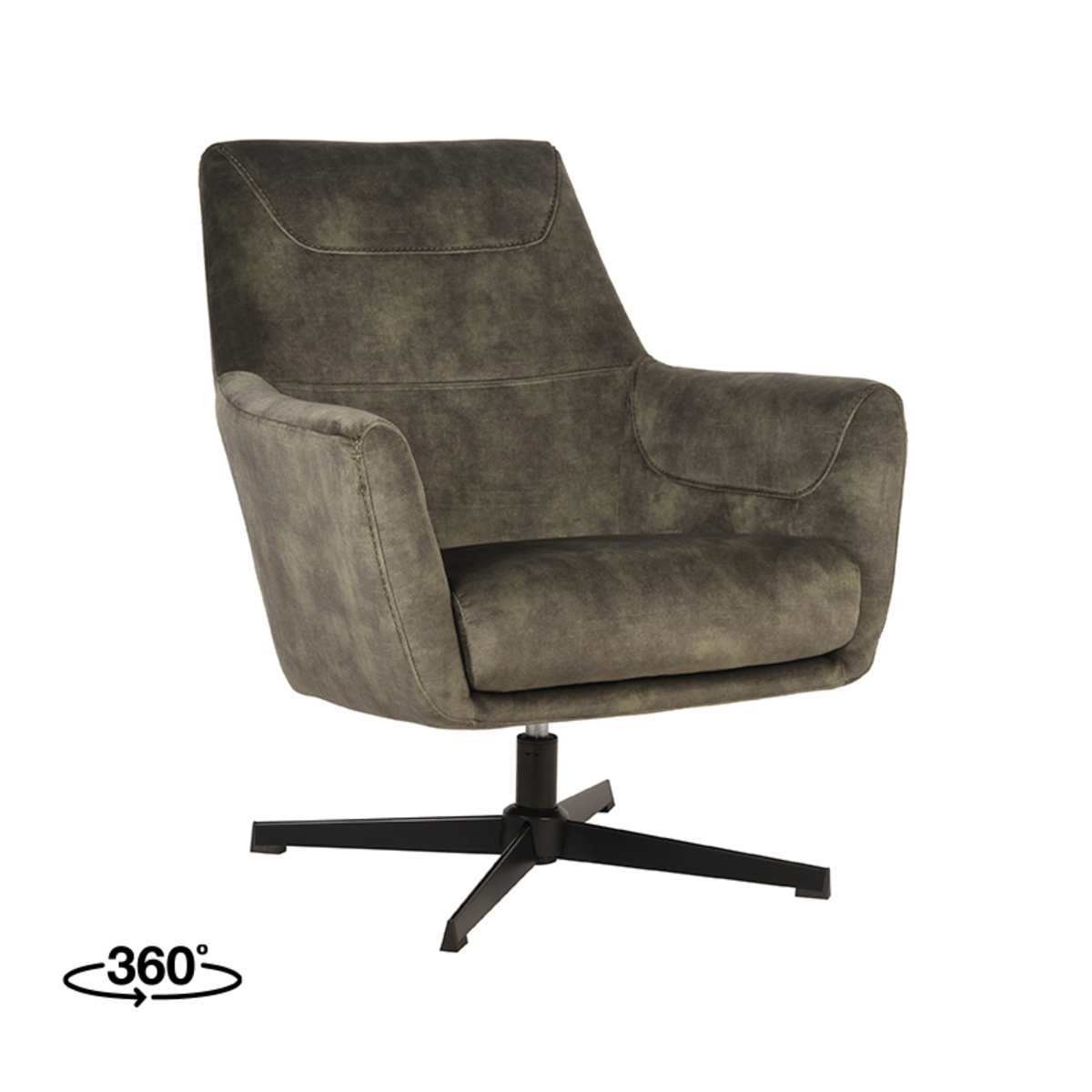 Fauteuil Toby - Armleuning - Hunter - Velours - Modern - LABEL51