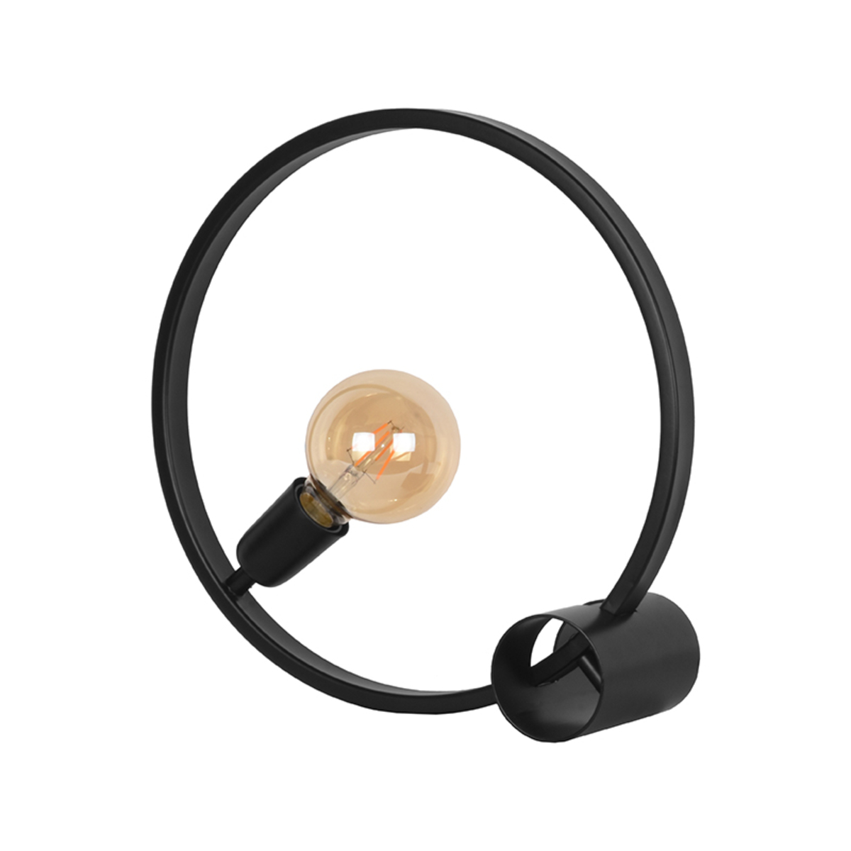 Tafellamp Ring - Zwart - Metaal - 1-Lichts - Modern - LABEL51