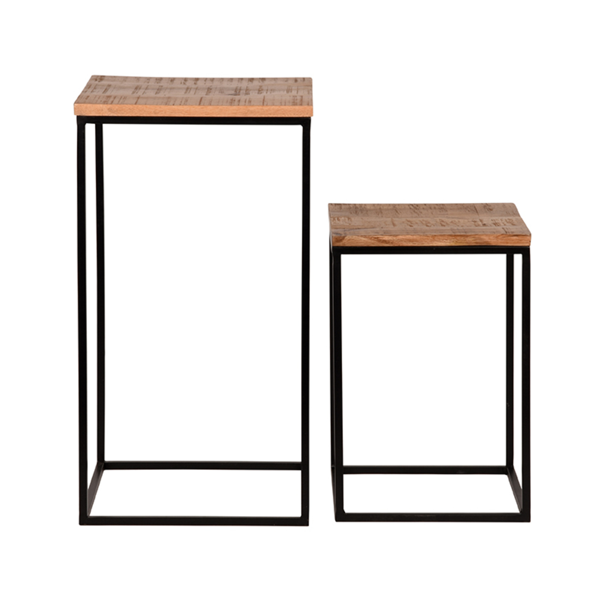 Bijzettafel Vintage - One Size - Rough - Mangohout - Industrieel - LABEL51