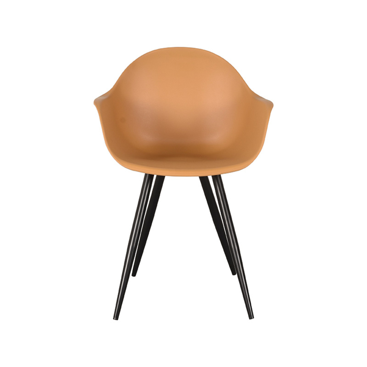 Eetkamerstoel Luca - Kuipstoel - Armleuning - Oker - PP - Retro - LABEL51