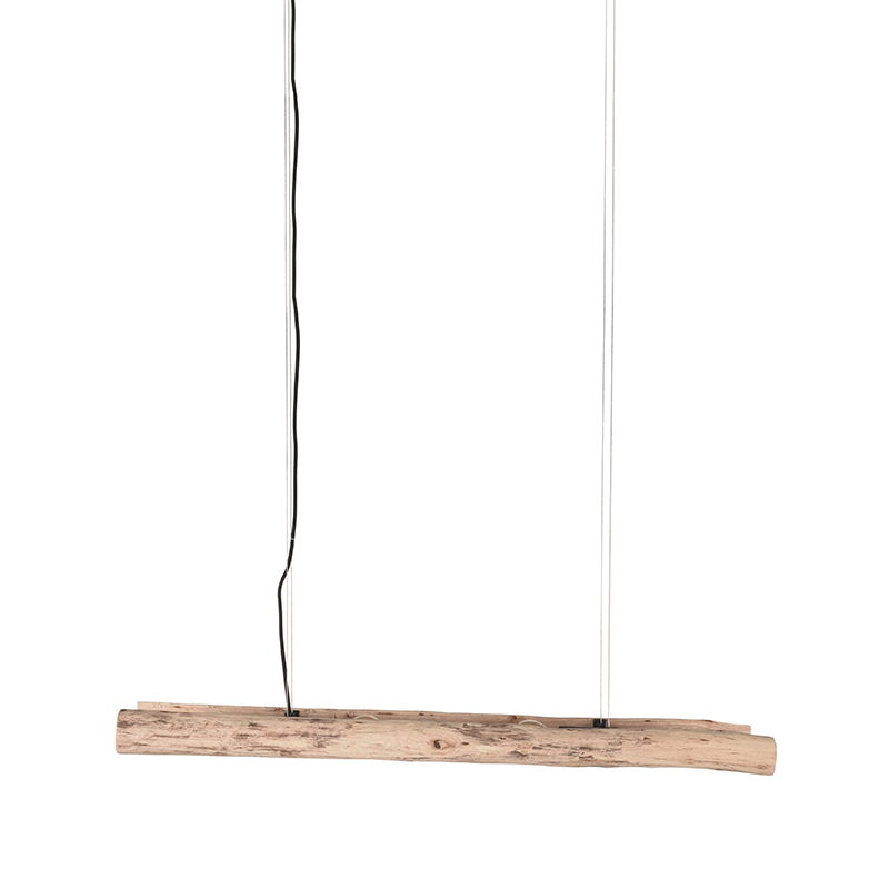 Hanglamp Woody - Naturel - Hout - 4-Lichts - Industrieel - LABEL51
